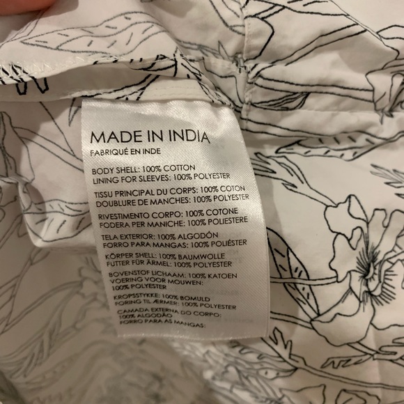 Club Monaco Floral Double V Tie Back Dress - Picture 10 of 11